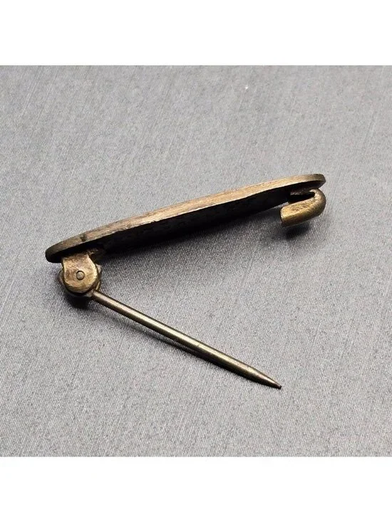 Antique Sterling Guilloche Lingerie Pin/Brooch 1 1/16" White Signed RD 1906 RH - Picture 5 of 10